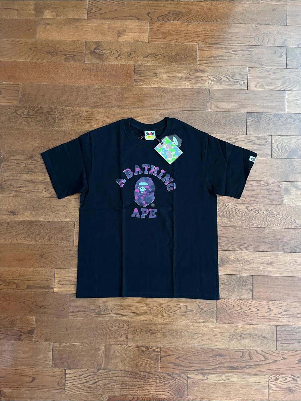 Purple Camo BAPE College T-Shirt